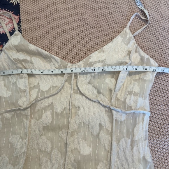 ASOS Just Me Satin Jacquard Maxi Dress in Cream Large - Picture 11 of 16